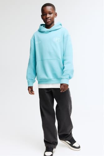 Image of Alan Jones Clothing Boys Oversize Hoodie with Placement Print | Full Sleeve Sweatshirt for Kids & Teens | Age 6-16 Years