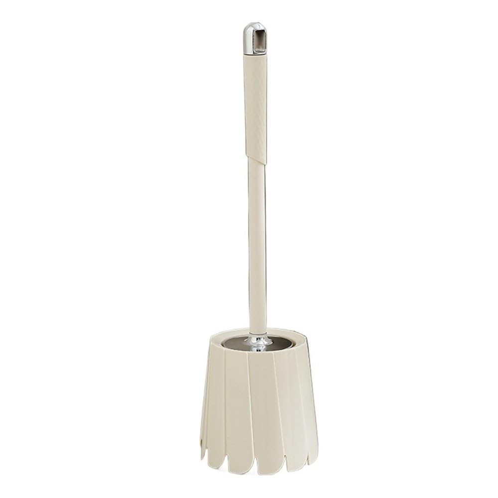 Zyyanshop Silver Toilet Brush Cleaning Toilet Brush Household Bathroom With Base Long Handle(Silver)