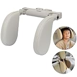 ヘッドレスト 車 クッション 簡単調整 取付簡単 工具不要 枕 掃除可能カバー（レザーグレー）