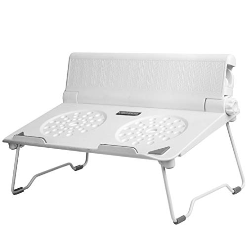 Support d'ordinateur portable contre le mal de dos bureau pliable blanc