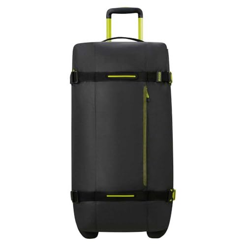 Valise moyenne American Tourister Urban Track L Black/Lime deux roues pour voyage