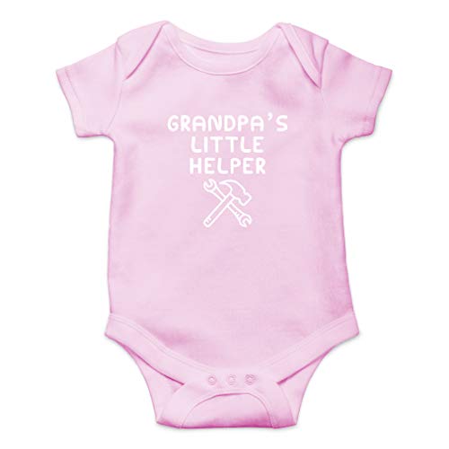 Image of AW Fashions Grandpa's Little Helper Bodysuit Cute Newborn Boy Outfits Funny Baby Rompers Girl Clothes