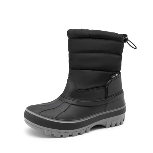 DREAM PAIRS Boys Girls Snow Boots Water-Resistant Outdoor Warm Cozy Anti-Slip Mid Calf Faux Fur...