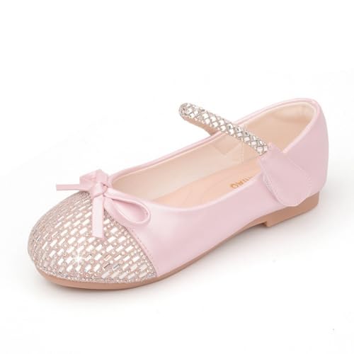 Girls' Glitter Mary Jane Ballerina Ballet Flats School Uniform Shoe Wedding Party Princess Dress Shoes for Toddler/Litle Kid