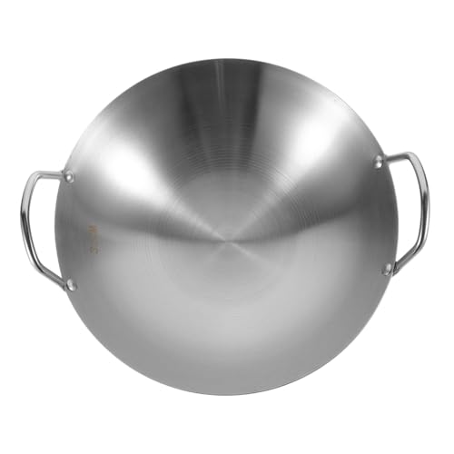 Wok de acero inoxidable GLEAVI para cocina