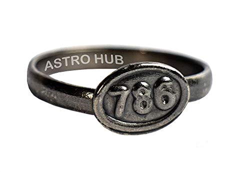 ASTRO HUB Real Black Horse Shoe Iron Unisex Ring