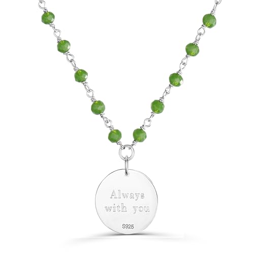Collier en argent de qualité supérieure avec médaille martelée 15 mm