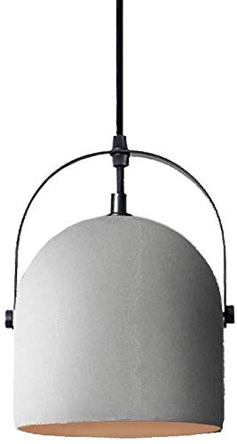 Lámpara colgante de cemento natural en forma de cubo art déco para techo