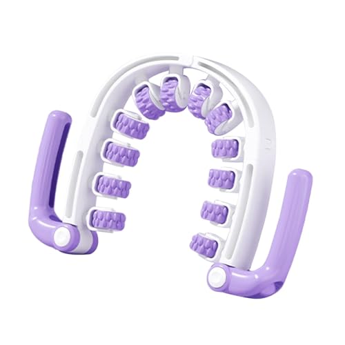 Menolana Roller Wheels Massage Roller Travel Multipurpose Muscle Relaxation Stick for Foot Wrist Back Thigh, Purple