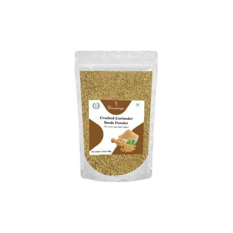 Yauvanya Roasted and Crushed Coriander (Dhania) Seeds Powder - 100 gms (3.5 oz.) | Vegan | Gluten Free Cover