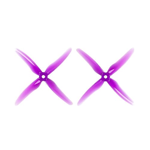 Hélices 4 pales rigides en PC 51455 couleur violette pour quadcopter de course