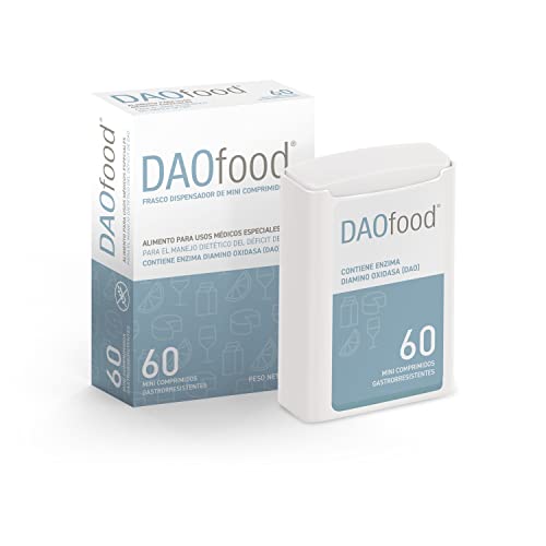 DR Healthcare - DAOfood - Enzima DAO - Apoya el Equilibrio de la Histamina Alimentaria y la DAO - Dispensador 60 Mini-comprimidos Gastrorresistentes de DAO