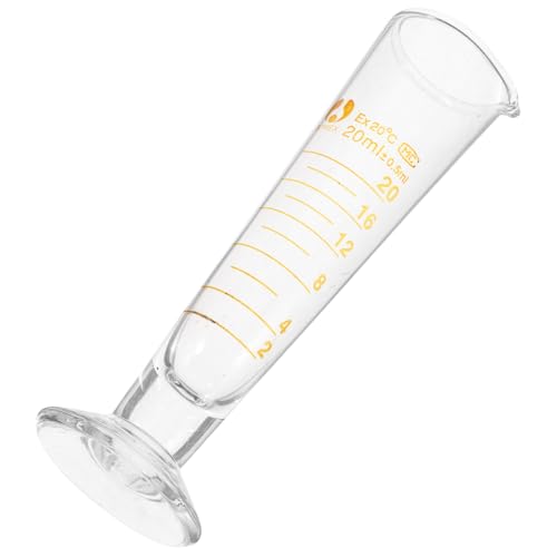 OFFSCH 実験用耐熱ガラス製量杯 メジャーカップ 目盛り付き 三角形ビーカー 科学実験 研究 教育用液体測定器具