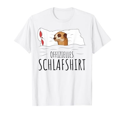 Offizielles Schlafshirt Erdmännchen Schlafen Chillen T-Shirt 1 Offizielles Schlafshirt Erdmännchen Schlafen Chillen T-Shirt