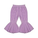 vchoohce Toddler Baby Girl Boy Flare Pants Corduroy/Velvet Bell Bottom Solid Trousers Ruffle...