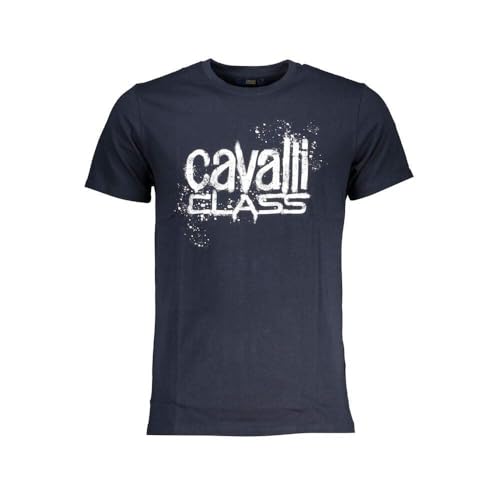 T-shirt Cavalli Class homme impression spray graphique, haut en coton manches courtes tendance