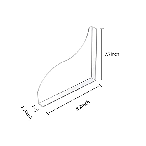 2 Pieces Bathtub Splash Guard， Shower Splash Guard, Shower Guards To Keep Water In Shower Acrylic Material, Easy To Install（Clear） #TOP4