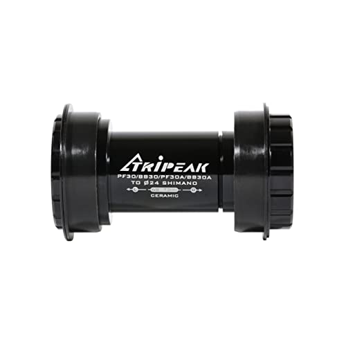 TRiPEAK Press-Fit Bottom Bracket for PF30A (46mm) w/Ceramic Bearings for 24mm Shimano Hollowtech II Road/MTB Crankset, Compatible w/Cannondale Frame only