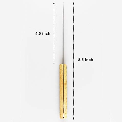 8-Piece Steak Knife Set, 420 Stainless Steel Full Tang Steak Knives, Wood Handle - Thumbnail 7