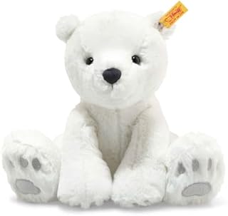 Steiff Przytulanka niedźwiedź polarny Lasse, słodkie pluszowe zwierzątko, chłopcy, dziewczynki i niemowlęta od 0 miesięcy, Soft Cuddly Friends, pluszowa zabawka 28 cm, mała, 062636