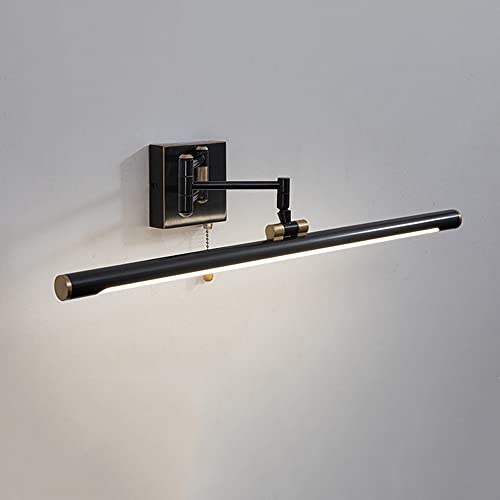 Apliques de Pared para Dormitorio, Apliques de Pared, lámpara Frontal de Espejo Lineal, luz LED Ajustable para baño con Cadena, lámparas de Maquillaje Modernas, Accesorios de ilumi