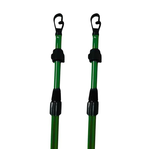 2.4m Washing Line Prop (Pack of 2) G-Shaped Hook with Twist & Lock | Extendable Heavy-Duty Pole for Laundry Drying | Durable & Adjustable Outdoor Clothesline Support (Multicolor)
