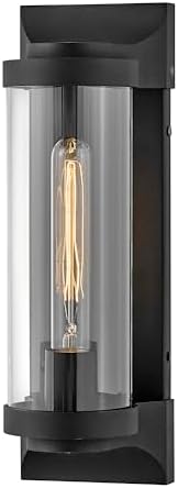 Hinkley Pearson One Light Medium Outdoor Wall Mount Lantern, Textured Black