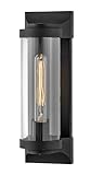 Hinkley Pearson Collection One Light Medium Outdoor Wall Mount Lantern, Textured Black
