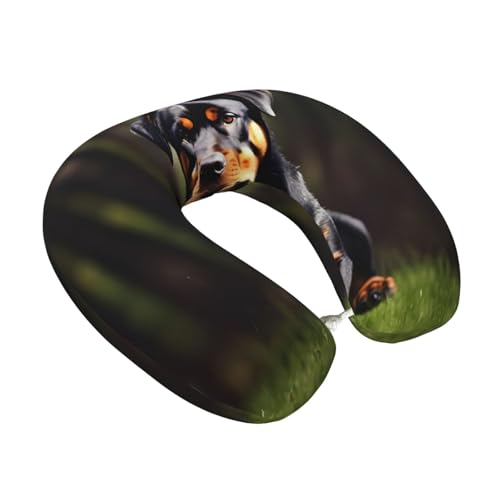 Almohada de Viaje con Espuma Viscoelástica Negra miniatura 2