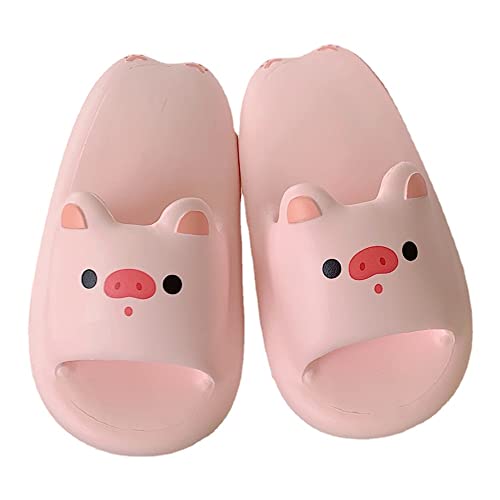 CEINOM Cute Cartoon Pig Slippers for Women Pillow Cloud Slippers Slides indoor Shower Bathroom Open Toe Shoes house Slippers