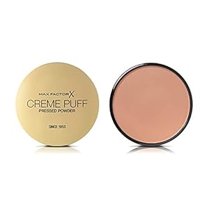Max Factor Creme Puff Pressed Compact Powder, Glowing Formula for All Skin Types, 005 Translucent Matte, 21 g