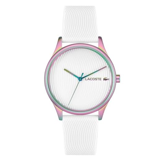 Falda 2001353 - Reloj analógico de cuarzo para mujer con pulsera de silicona, blanco
