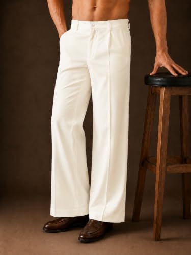 Image of Amazon Brand - INKAST Men Relaxed Fit Korean Pant | Formal Trousers | Straight Fit | Easy Wash | Office Wear
