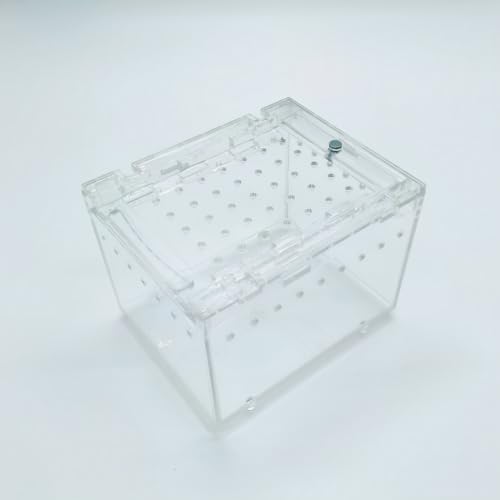 COZENTA 爬虫類 ケージ シェルター アクリル製 トカゲ 蛇 サソリ 飼育 ボックス (10x8x7cm)