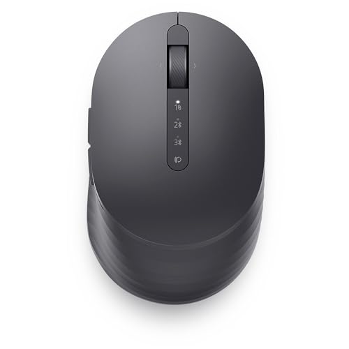 Image of Dell MS7421W Premier Rechargeable Wireless Mouse - Bluetooth 5.0 /2.4GHz Radio Frequency Connectivity, Optical LED Sensor, Mechanical Scroll, 7 Buttons, Programmable, Adjustable DPI - Graphite Black