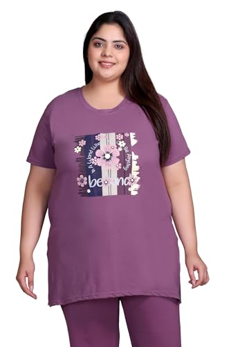 Image of In Love Women's Plus Size Longline T-Shirt with Side Pocket, 3 /4 Sleeve, Crew Neck
