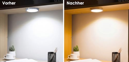 KROPP Selbstklebende Farbfolien für LED Lampen, Zuschnitt 20x12 cm, 3 Töne Warmweiß Farbfilter zur Farbkorrektur, Tageslicht zu Glühlicht, Warmlichtfilter für LED Spots, 3 Stück (20 x 12 cm)