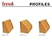 Freud 89-250 3Piece Chamfer Bit Set, Multi, One Size