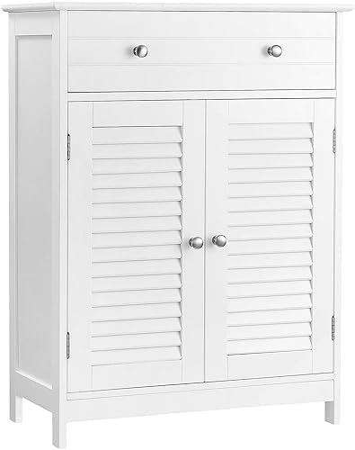 Armadietto Da Terra Bianco Per Bagno O Cucina - Mobile Con Cassetti E Ante - Foto 9