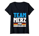 Womens Team Merz My Chancellor Friedrich Merz V-Neck T-Shirt