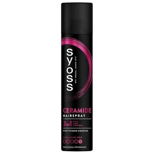 Syoss Hold 5 - Spray para el cabello (6 unidades, ceramida, 300 ml)