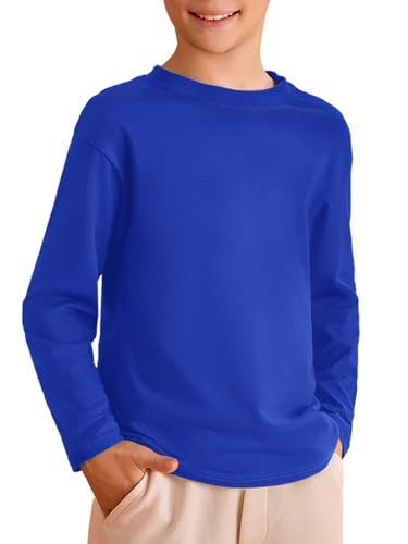 Image of Haloumoning Kids Boys Long Sleeve Crewneck T-Shirts Tee Tops 5-14 Years