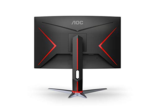 Aoc Cq27G2 27" Super Curved Frameless Gaming Monitor Qhd 2K, 1500R Va, 1Ms, 144Hz, Freesync, Height Adjustable, 3-Yr Zero Dead Pixel, Black/Silver #TOP2