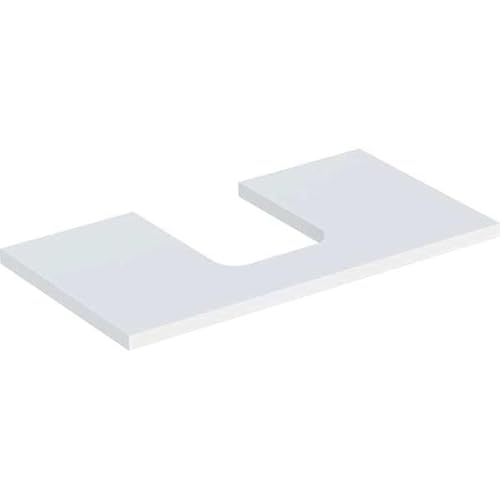 Keramag Geberit ONE Waschtischplatte, Ausschnitt mittig, für Aufsatzwaschtisch Schalenform, 90x3x47cm, 505.273.00.; Farbe: weiß lackiert matt