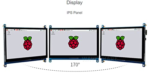 Image of waveshare 7inch HDMI LCD IPS Capacitive Touch Screen 1024x600 Display Monitor Compatible with Raspberry Pi 5 /4B /3B+ /3B /Pi Zero W /Zero 2W /Pico /Pico W /Pico 2 /Pico 2WJetson Nano /Win10 /8 /7,etc.
