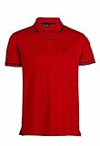 enrico coveri polo uomo manica corta cotone piquet polo uomo sportiva (baco red, l)