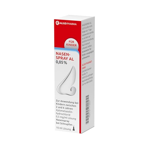 ALIUD PHARMA Nasenspray AL 0 05% Lösung 10 ml: Mit abschwellender Wirkung bei verstopfter Nase wegen Schnupfen für Kinder geeignet