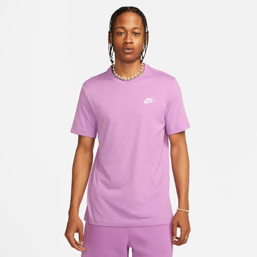 Nike Herren M NSW Club Tee T-Shirt, Violet Shock, XS