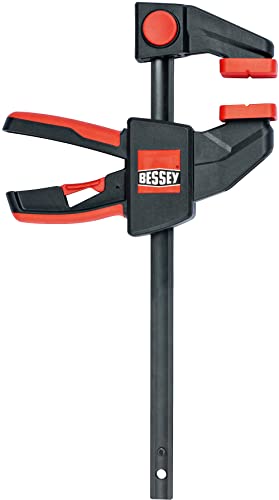 Image of BESSEY RES01 Clamp Set, General Purpose Trigger Clamps with Composite Handle, 2 x 6 In. (100 lb) and 2 x 12 In. (300 lb),Red /Black