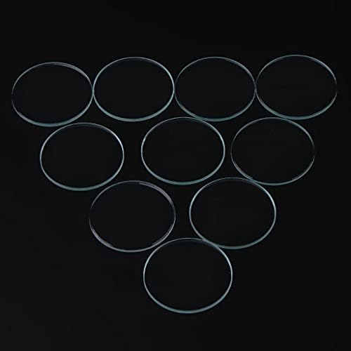 Fiocias 2X 10 Pieces Watch Mineral Crystal Replacement Glass Flat Disc Anti‑Scratch with High Suitable for Wristwatch Repair Pocket - 5